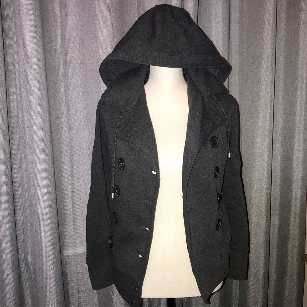 JACKIE Charcoal Hooded Coat